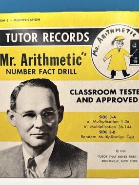 Mr. Arithmetic Number Fact Drill Record - Yellow & Black Cover